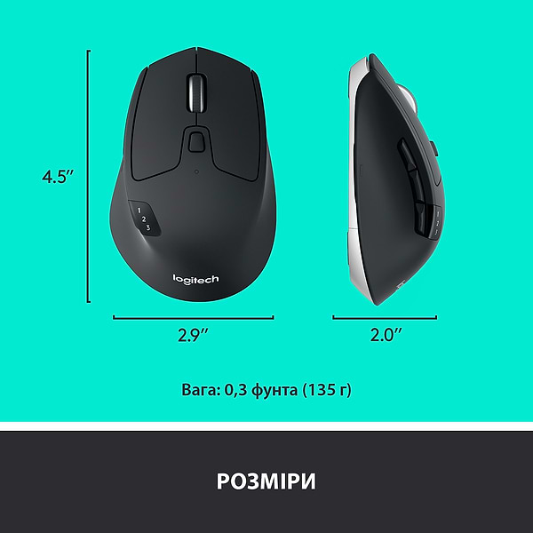 Фото - Миша бездротова Logitech M720 Triathlon USB Black (910-004791)