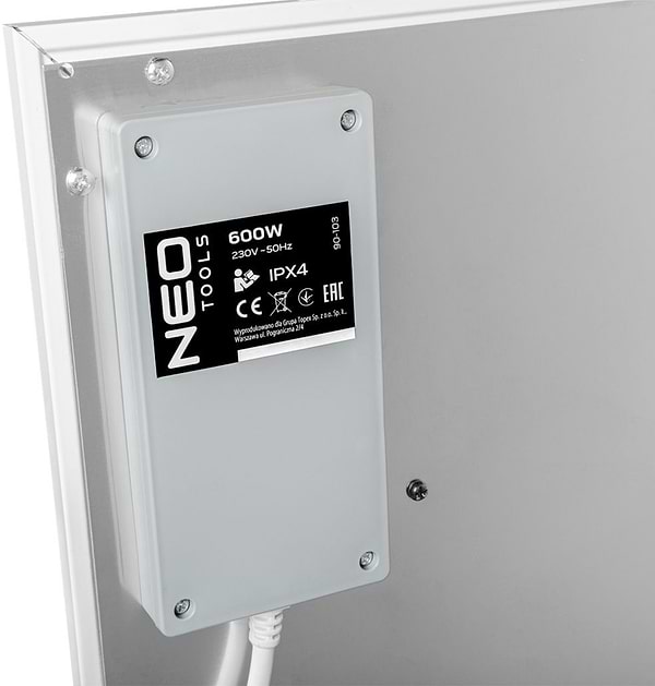 Фото - Обігрівач інфрачервоний Neo Tools 600Вт 100х60х3.8 см White (90-103)