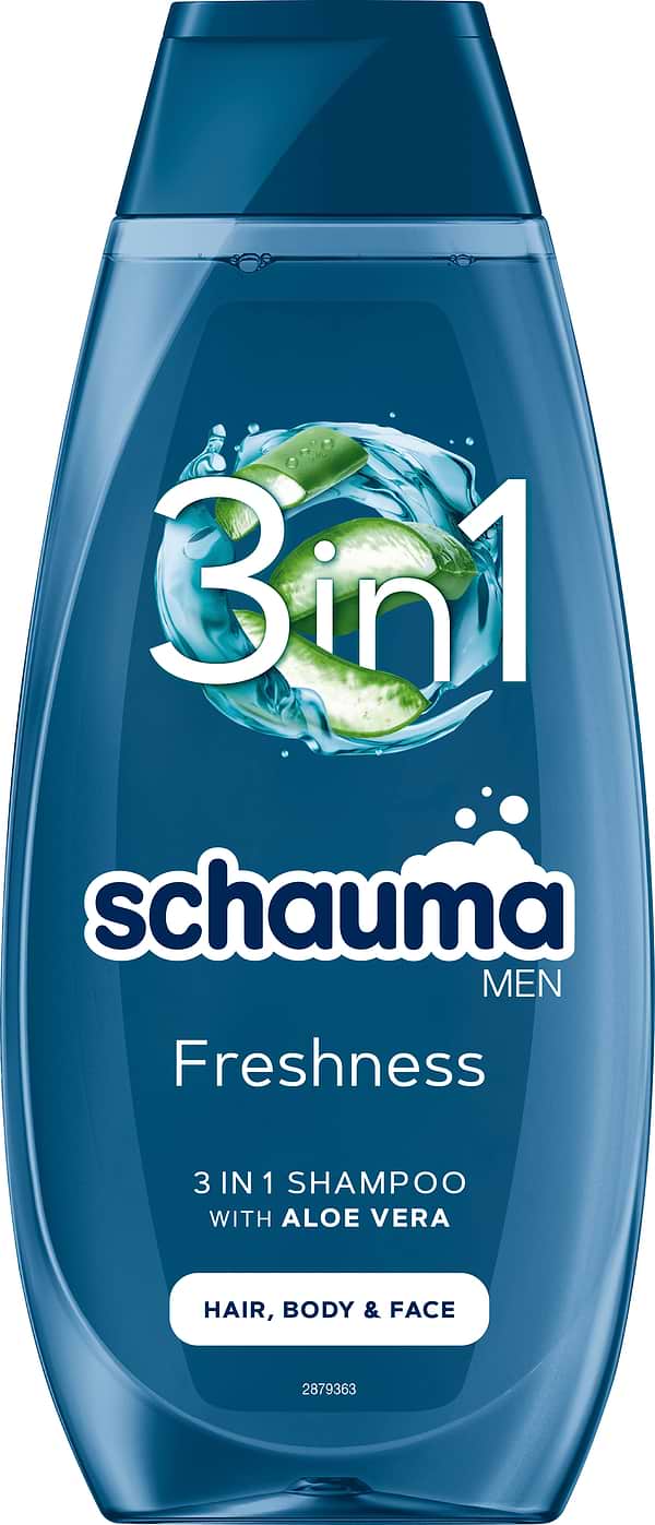 Фото - Шампунь мужской Schauma Men 3-в-1 Морские минералы и Алоэ вера 400 мл (9000101284799)