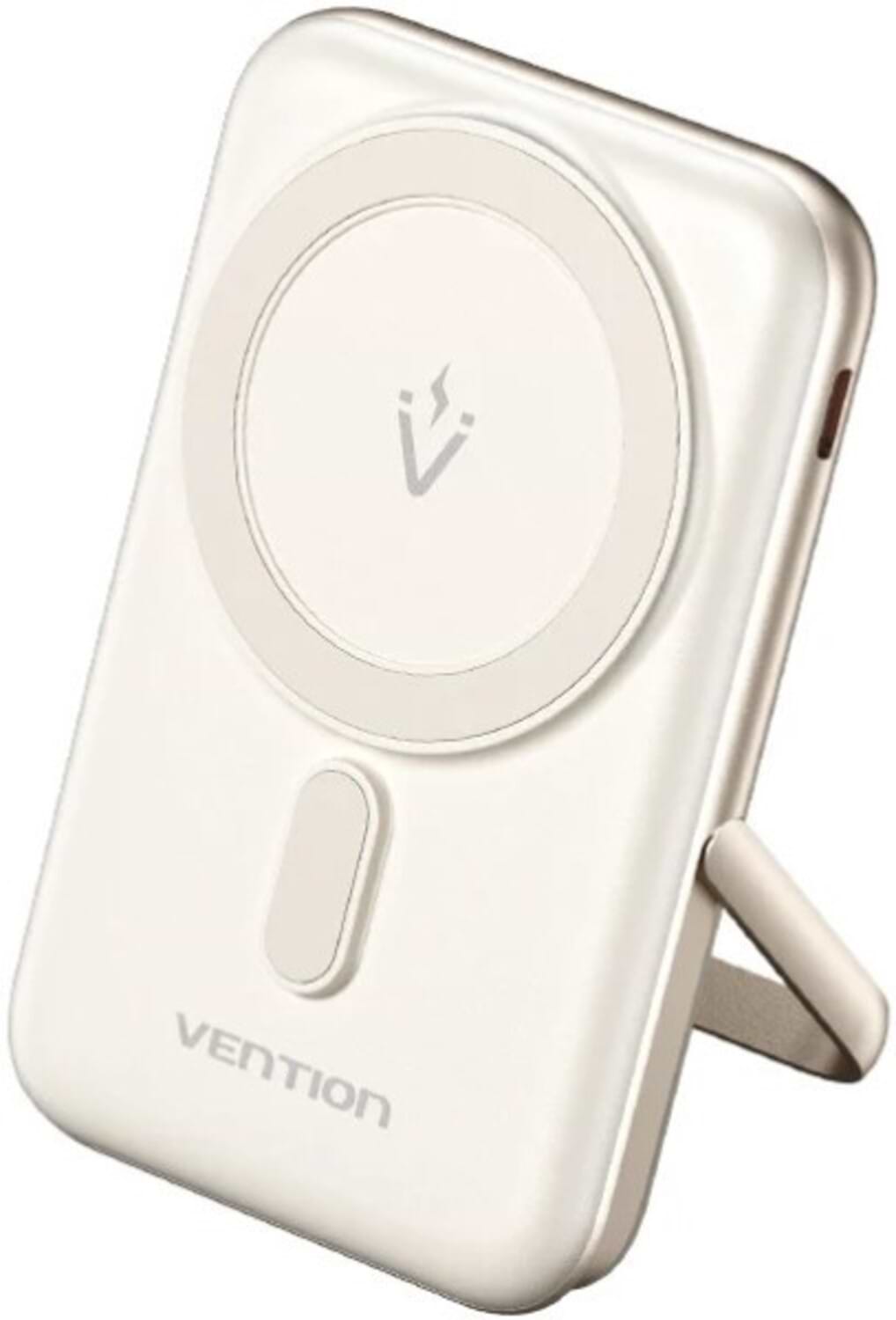 Батарея мобільна Vention Magnetic Wireless 10000mAh 20W PD USB-C In/Out, QI-15W White (FHNW0) - Фото 1