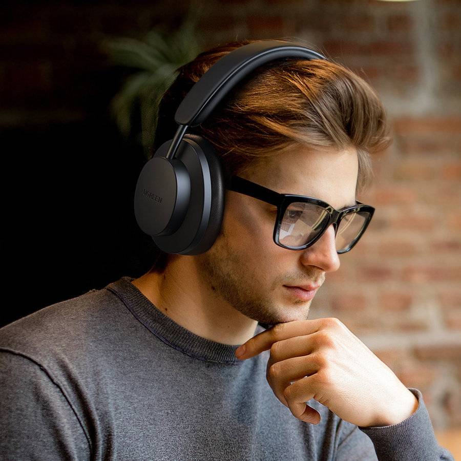 Фото - Навушники повнорозмірні бездротові UGREEN HP106 HiTune Max3 Hybrid Active Noise-Cancelling Headphones Black (90422)