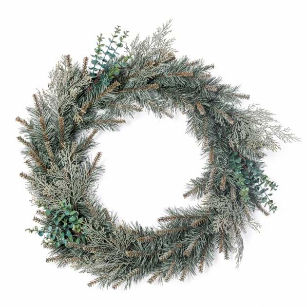 Вінок штучний YES! Fun Буковель 50 см Блакитний (904447) - Фото 1