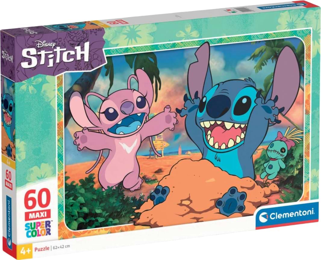 Пазлы (5-7 лет) Clementoni Disney Stitch серия MAXI 60 эл. (26596) - Фото 1