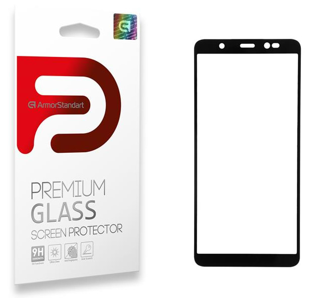 Захисне скло для смартфону Armorstandart Full Glue for Tecno Pop 4 (BС2) Black (ARM57586)