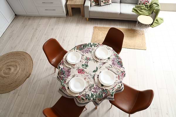 Фото - Скатертина овальна Прованс Лавандове поле 135х240 см (034199)