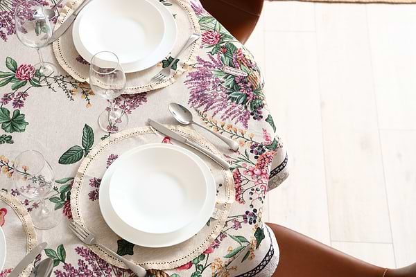 Фото - Скатертина овальна Прованс Лавандове поле 135х240 см (034199)