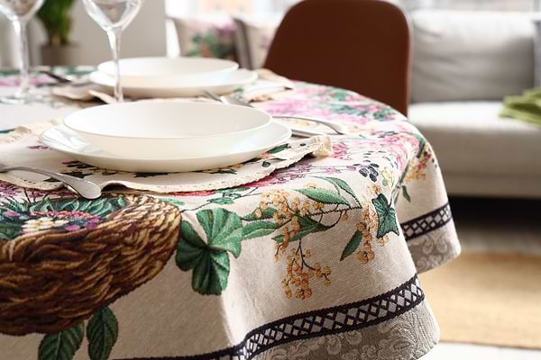 Фото - Скатертина овальна Прованс Лавандове поле 135х240 см (034199)