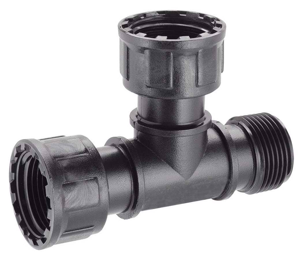 Соединитель для шланга Claber ПЕ 1"В*1"В*1"Н (908080000)