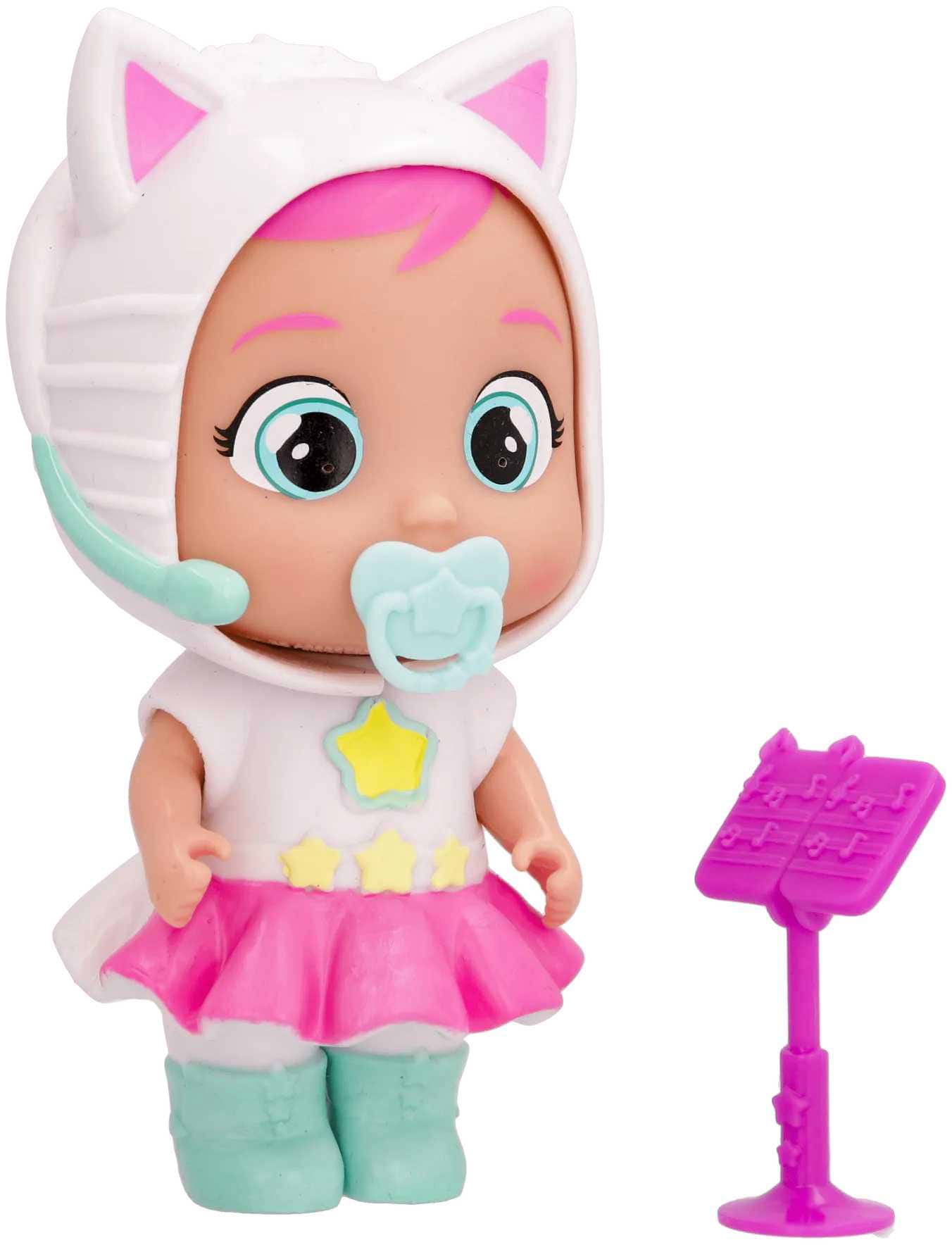 Мини-пупс Cry Babies CBMT. ЗВЕЗДНЫЕ ТАЛАНТЫ. Игровой набор с мини-куклой Дейзи (916128)