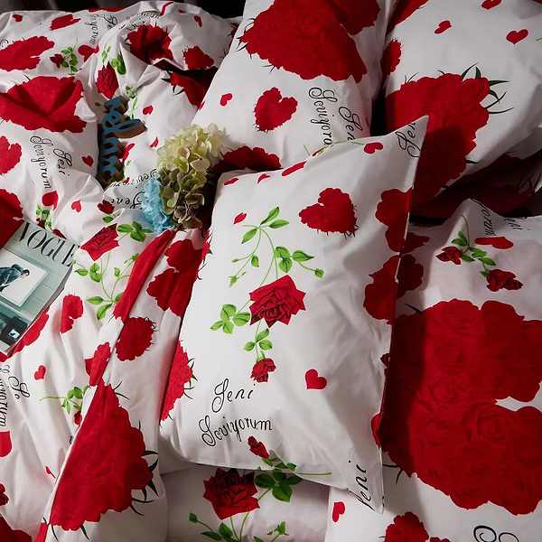 Фото - Комплект постільної білизни Moon&Star Бязь Gold Люкс Scarlet Romance King Size 220x240 нав. 4х50х70 (MS-820009768)