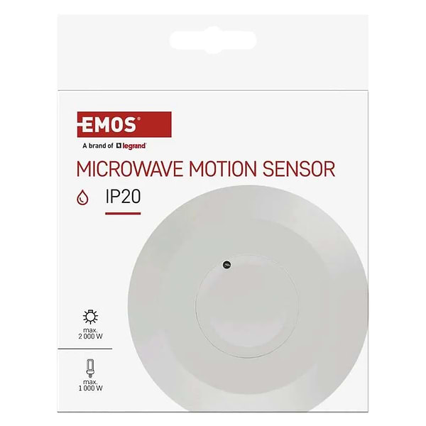Фото - Проводной датчик движения EMOS GS21111 микроволновой  IP20 2000W