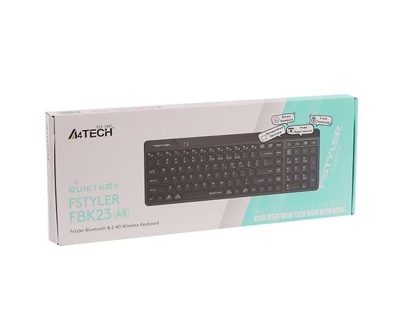 Фото - Клавіатура бездротова A4tech FBK23 AS (Black)