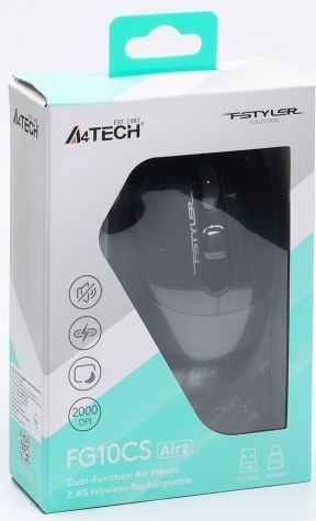 Фото - Миша бездротова A4tech FG10CS Air2 (Stone Grey)