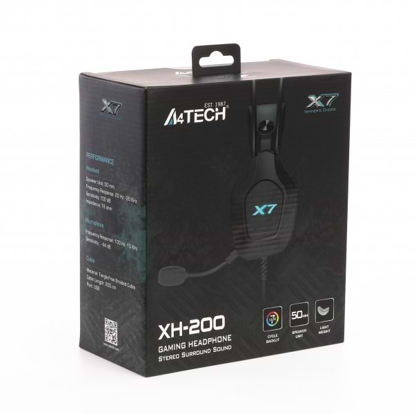 Фото - Гарнітура дротова ігрова A4tech XH-200 (Black)