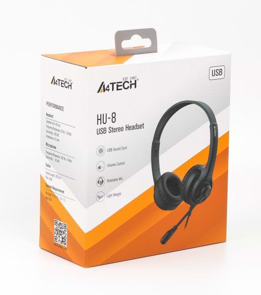 Фото - Гарнитура проводная A4tech HU-8 (Black)