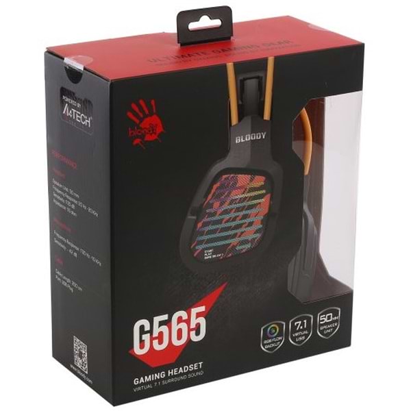 Фото - Гарнітура дротова ігрова Bloody G565 Energy Black