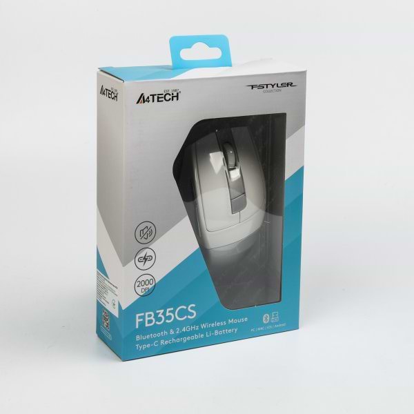 Фото - Миша бездротова A4tech FB35CS Icy White