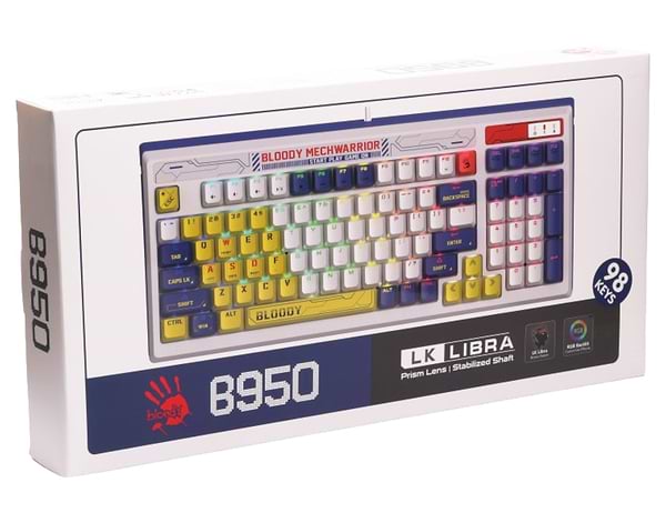 Фото - Клавіатура дротова ігрова Bloody B950 RGB (Warrior Blue)
