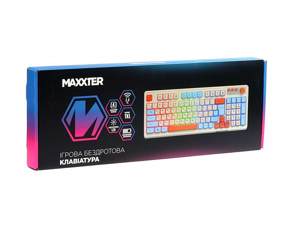 Фото - Клавіатура бездротова ігрова Maxxter KBGW-3C01-UA