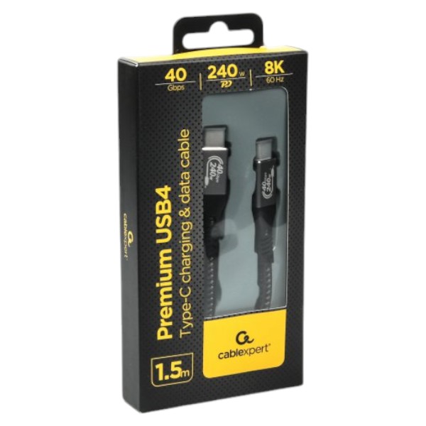 Фото - Кабель синхронизации данных Cablexpert USB4 40Gbps (CCBP-USB4-CMCM240-1.5M)