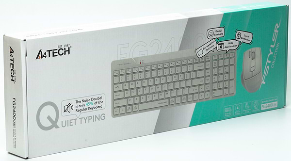 Фото - Клавиатура+мышь беспроводная A4tech Fstyler FG2400 Air Beige