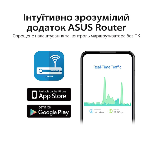 Фото - Маршрутизатор інтернет WiFi6 Asus RT-AX57