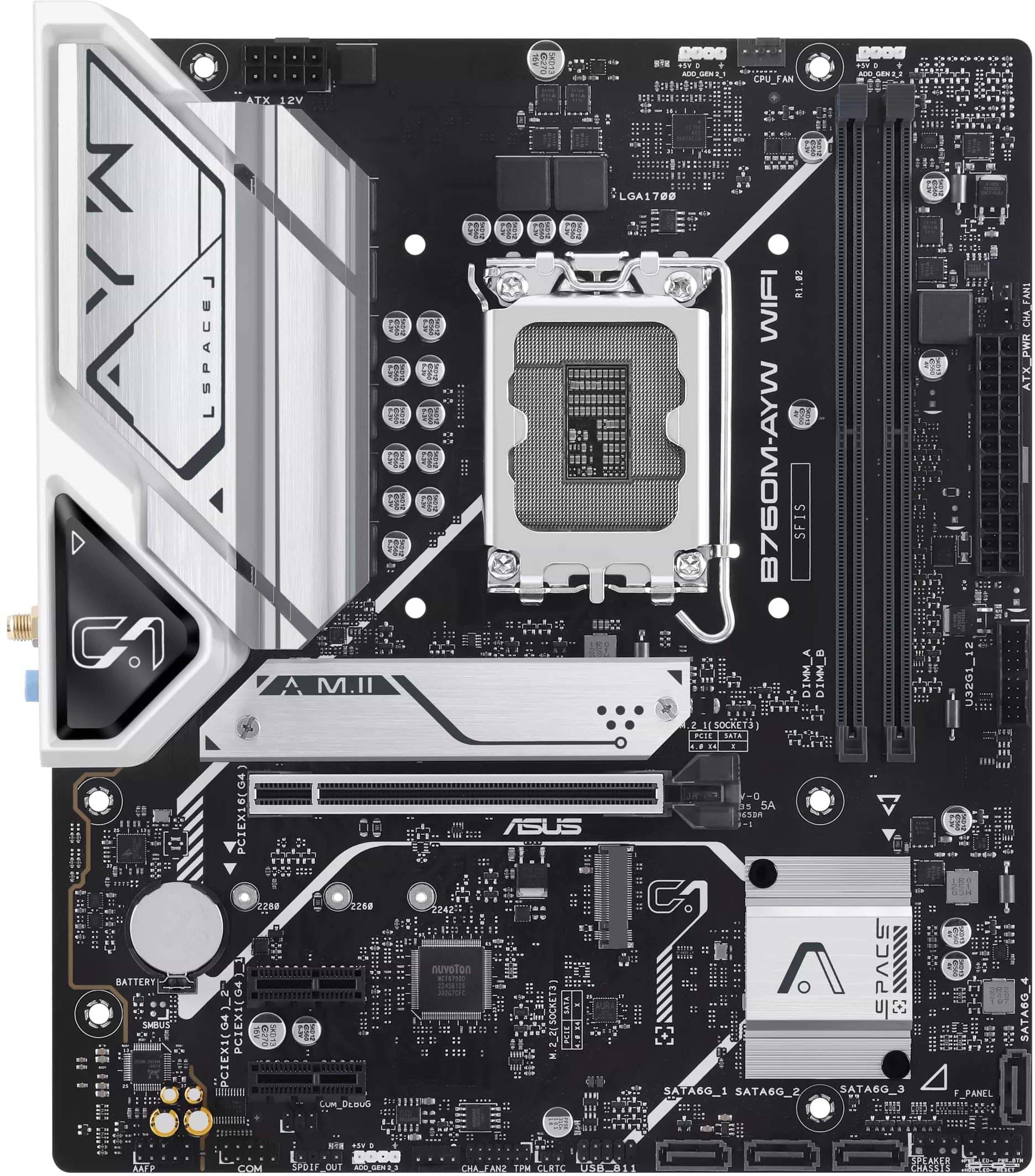 Материнська плата Asus B760M-AYW WIFI-SI DDR5