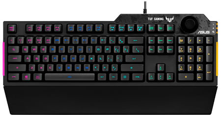 Фото - Клавиатура проводная игровая Asus TUF Gaming K1 RGB 104key USB UA Black (90MP01X0-BKMA00)