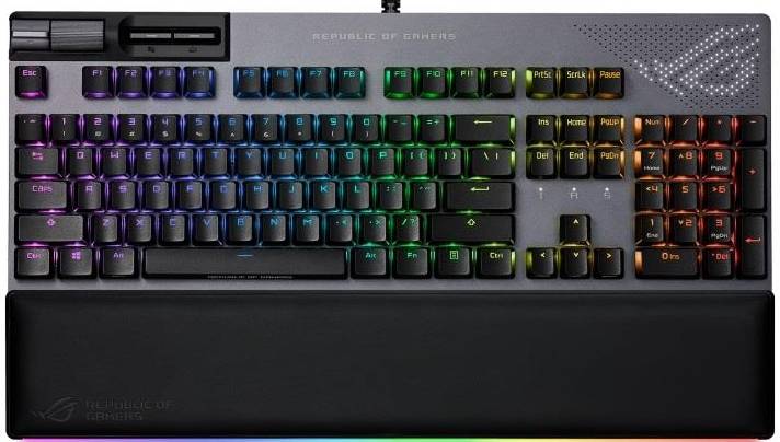 Фото - Клавіатура дротова ігрова Asus ROG Strix Flare II Animate RGB 113key NX Red USB EN Black