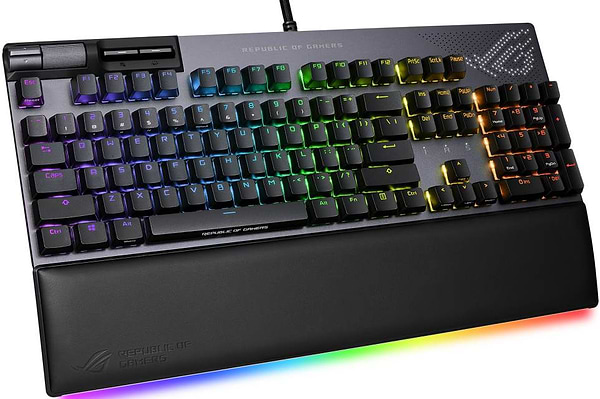 Фото - Клавіатура дротова ігрова Asus ROG Strix Flare II Animate RGB 113key NX Red USB EN Black