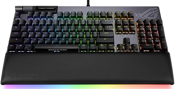 Фото - Клавіатура дротова ігрова Asus ROG Strix Flare II Animate RGB 113key NX Red USB EN Black