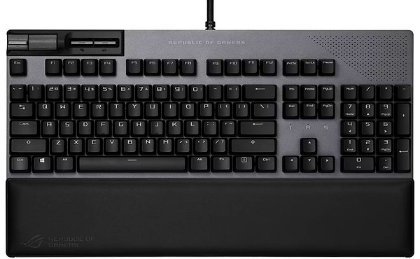 Фото - Клавіатура дротова ігрова Asus ROG Strix Flare II Animate RGB 113key NX Red USB EN Black