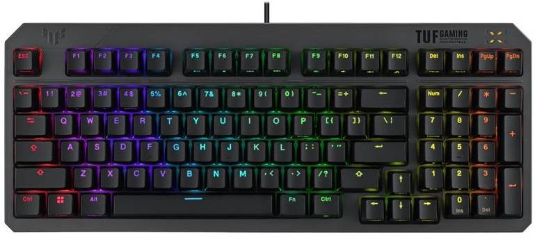 Фото - Клавіатура дротова ігрова Asus TUF Gaming K3 Gen II 97key Optical-Mechanical RGB Switch USB-A EN/UK Black (90MP0390-BKMA00)