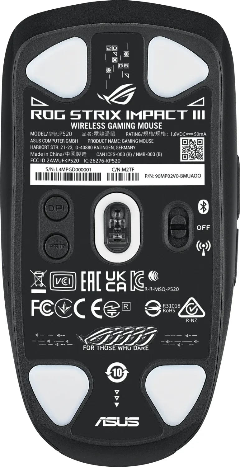 Фото - Миша бездротова ігрова Asus ROG Strix Impact III Wireless Black (90MP03D0-BMUA00)