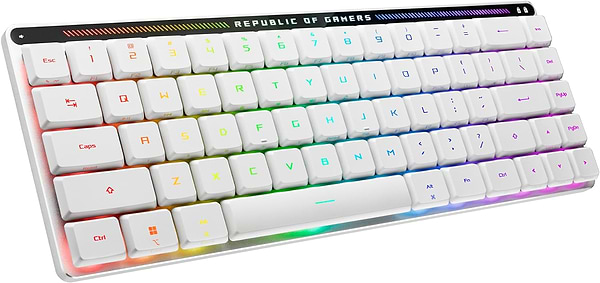 Фото - Клавіатура бездротова ігрова Asus ROG Falchion RX Low Profile Red Switch USB-A/WL/BT EN/UK RGB White (90MP03EC-BKMA10)