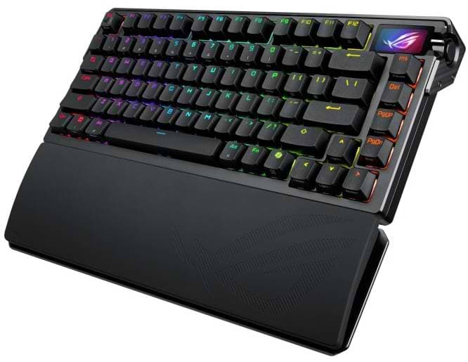 Фото - Клавіатура бездротова ігрова Asus ROG Azoth Extreme NX Snow Eng Wireless/Bluetooth/USB Black (90MP03MA-BKUA01)