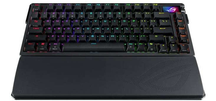 Фото - Клавіатура бездротова ігрова Asus ROG Azoth Extreme NX Snow Eng Wireless/Bluetooth/USB Black (90MP03MA-BKUA01)