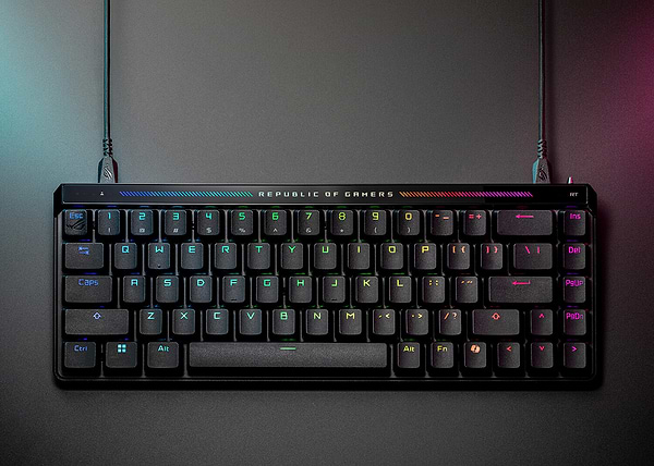 Фото - Клавіатура дротова ігрова Asus ROG Falchion Ace Black (90MP03VE-BKMA00)