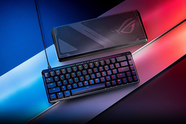 Фото - Клавіатура дротова ігрова Asus ROG Falchion Ace HFX, 68key, HFX Magnetic Switches, USB-A, EN, RGB, Black (90MP03VE-BKUA20)