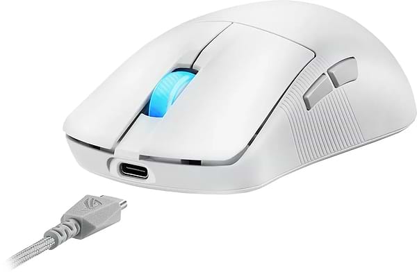Фото - Мышь беспроводная игровая Asus ROG Harpe Ace Mini, USB-A/WL/BT White (90MP03Z0-BMUA10)