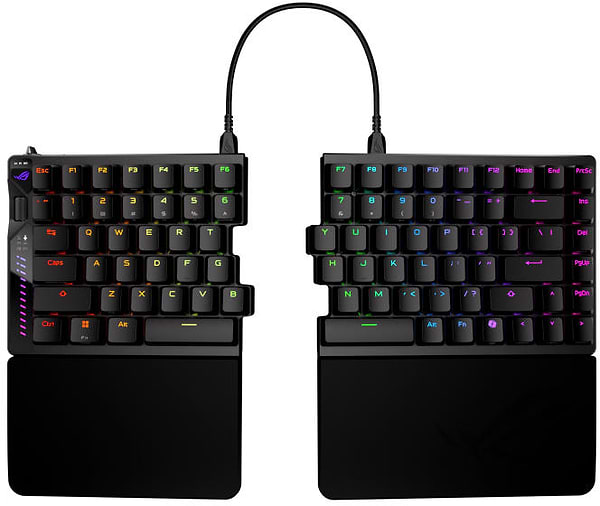 Фото - Клавиатура беспроводная игровая Asus ROG Falcata split 83key Magnetic Switch USB-A/WL/BT EN RGB Black