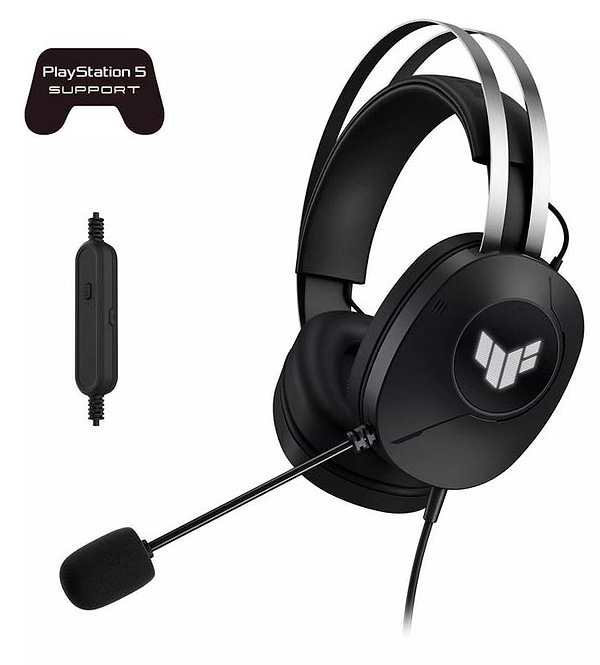 Фото - Гарнітура дротова ігрова Asus TUF Gaming H1 GEN II, USB-A Black (90YH044B-BHUA00)