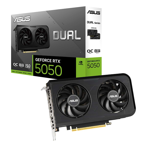 Фото - Відеокарта Asus GeForce RTX 5050 8 GB GDDR6 OC DUAL-RTX5050-O8G