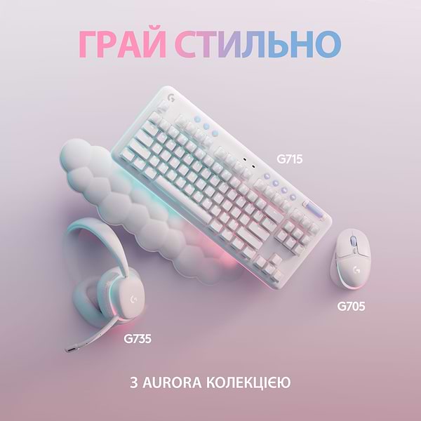 Фото - Мышь беспроводная игровая Logitech G705 Gaming Wireless/Bluetooth White (910-006367)