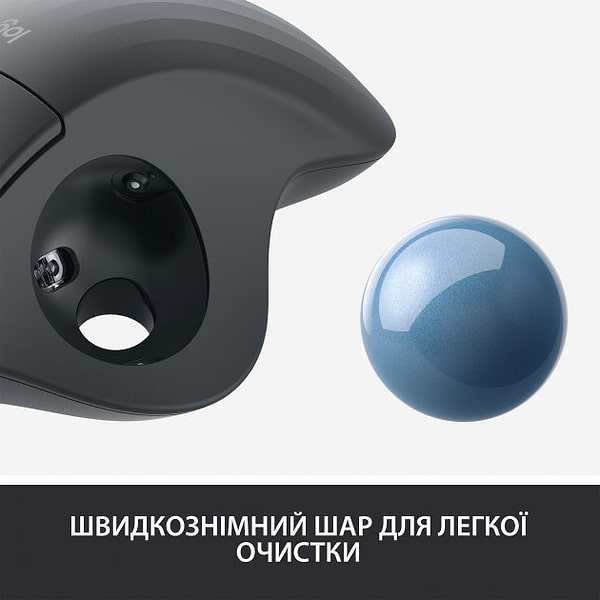 Фото - Миша бездротова Logitech Ergo M575 Mouse Graphite (910-006221)