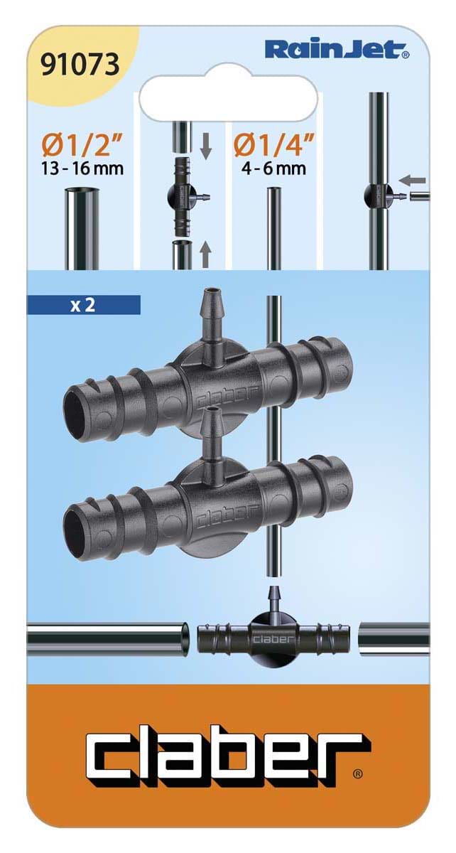 Соединитель для шланга Claber 1/4" 2 шт. (910730000)