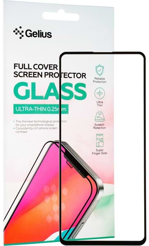 Захисне скло для смартфону Gelius Full Cover Ultra-Thin 0.25mm for Samsung A515 (A51) Black (91091) - Фото 1
