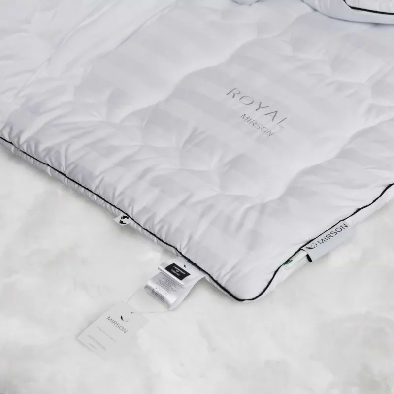 Ковдра літня двоспальна євро MirSon Royal Pearl Premium Italy Hand Made 0345 220x240 см (2200000450951)