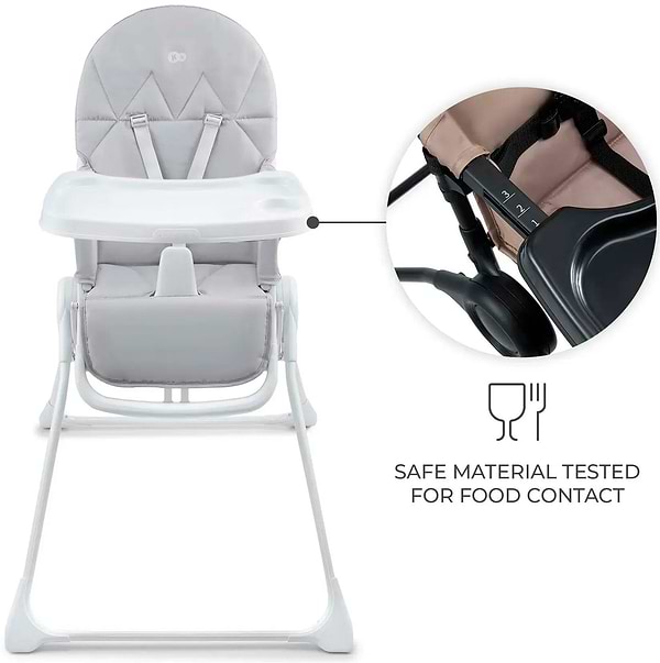 Фото - Стульчик для кормления классический Kinderkraft Binci Light Grey (KHBINC00LGR0000)
