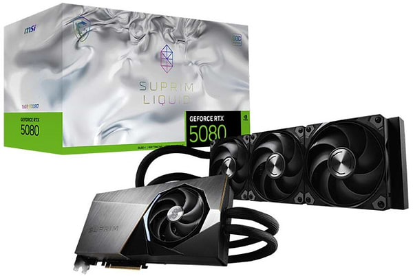 Фото - Відеокарта MSI GeForce RTX 5080 16G SUPRIM LIQUID SOC